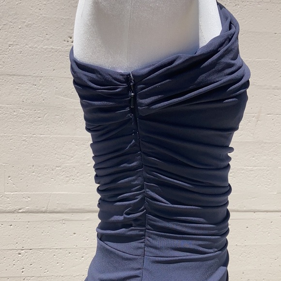 Vera Wang Lavender Label One Shoulder Ruched Mini - Picture 10 of 16